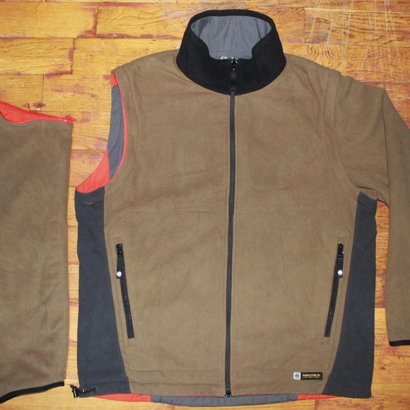 Vintage Nautica Competition Reversible "Removeable Sleeves" Fleece Lined Jacket - Picture 5 of 7